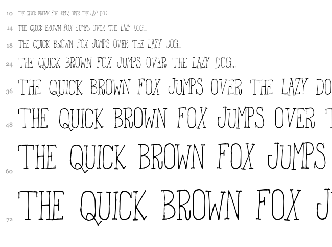 From the Woods font waterfall